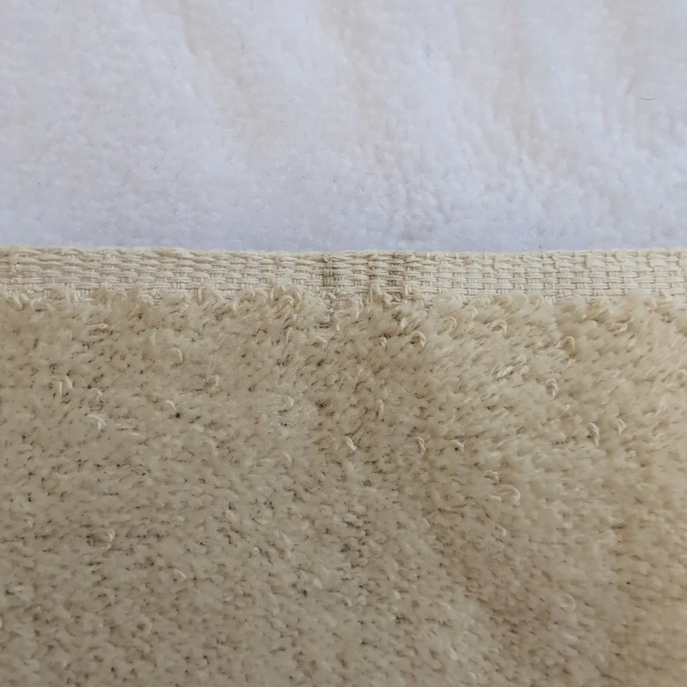 2 Vintage Ames Towels Set Pink Rosebud Floral Lace Satin Trim Cottagecore USA